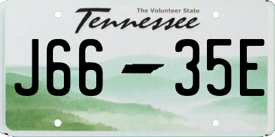 TN license plate J6635E