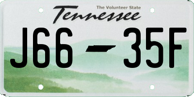 TN license plate J6635F