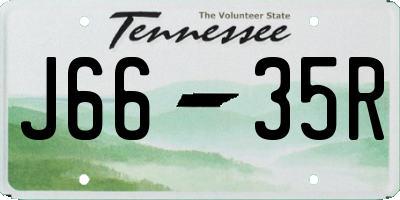 TN license plate J6635R