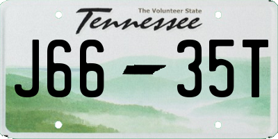 TN license plate J6635T