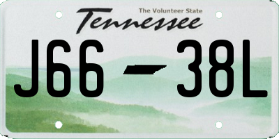 TN license plate J6638L
