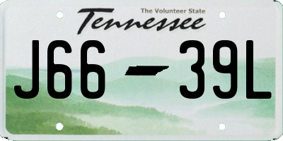 TN license plate J6639L
