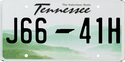 TN license plate J6641H