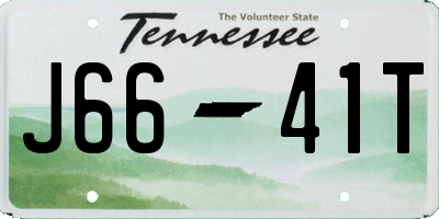 TN license plate J6641T