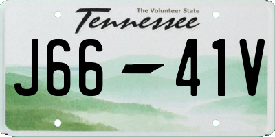 TN license plate J6641V