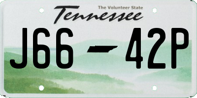 TN license plate J6642P