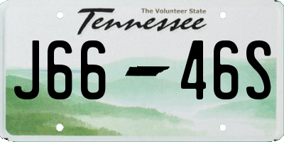 TN license plate J6646S