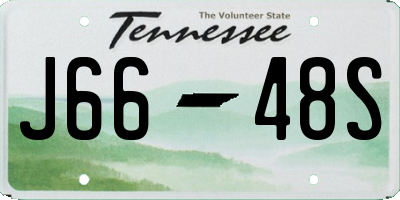 TN license plate J6648S