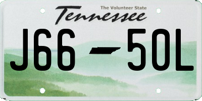 TN license plate J6650L