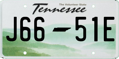 TN license plate J6651E