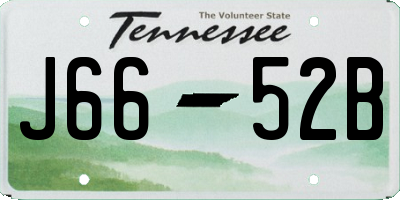 TN license plate J6652B