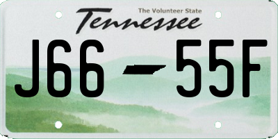 TN license plate J6655F