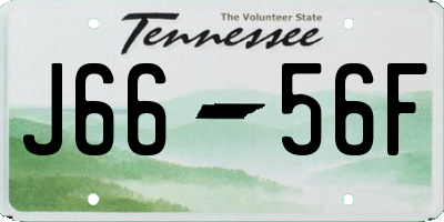 TN license plate J6656F