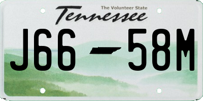TN license plate J6658M