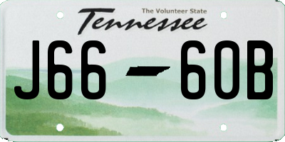 TN license plate J6660B