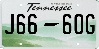 TN license plate J6660G