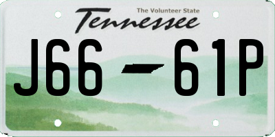 TN license plate J6661P