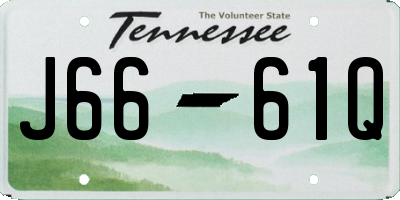 TN license plate J6661Q