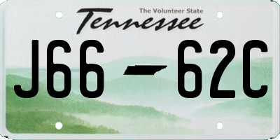 TN license plate J6662C