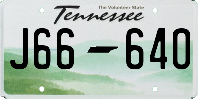 TN license plate J6664O