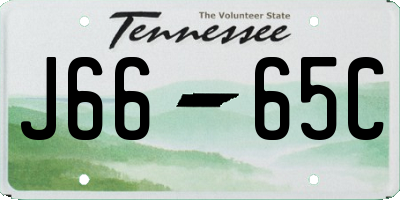 TN license plate J6665C