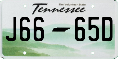 TN license plate J6665D