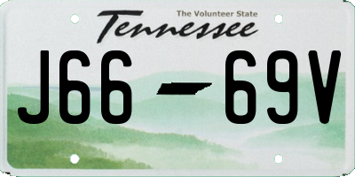 TN license plate J6669V