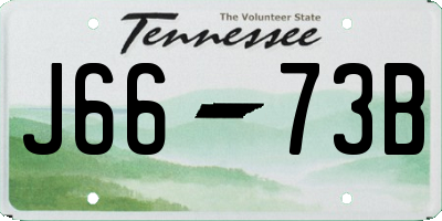 TN license plate J6673B