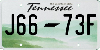 TN license plate J6673F