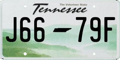 TN license plate J6679F
