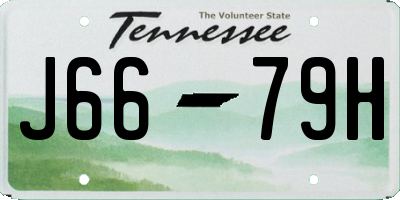 TN license plate J6679H
