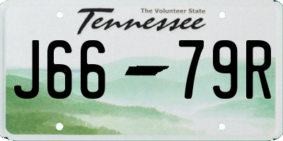 TN license plate J6679R