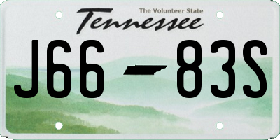 TN license plate J6683S