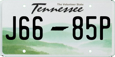 TN license plate J6685P
