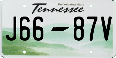 TN license plate J6687V