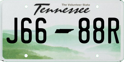 TN license plate J6688R