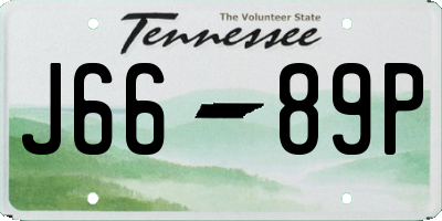 TN license plate J6689P