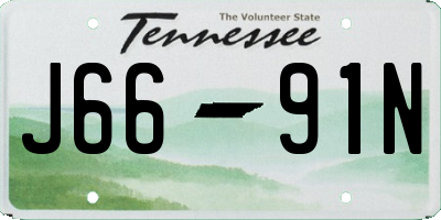 TN license plate J6691N