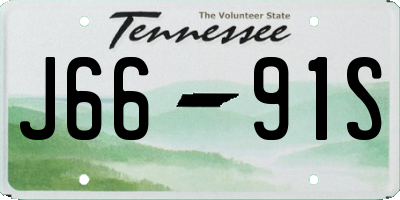 TN license plate J6691S