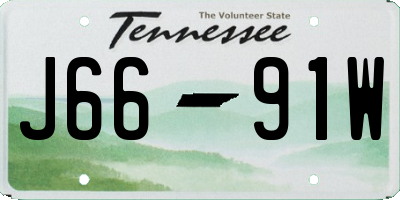 TN license plate J6691W