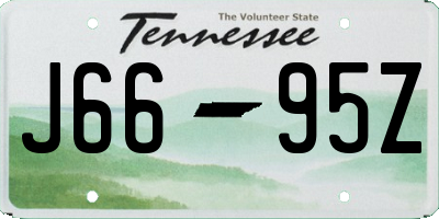 TN license plate J6695Z