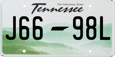 TN license plate J6698L