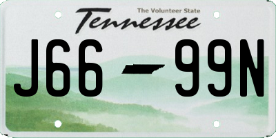 TN license plate J6699N