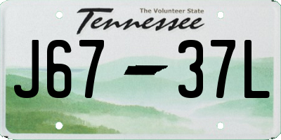 TN license plate J6737L