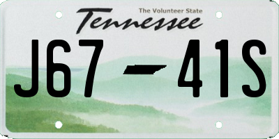 TN license plate J6741S