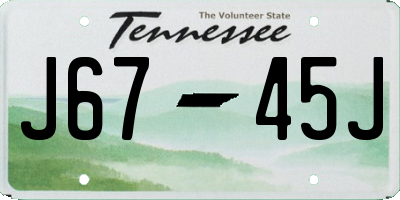 TN license plate J6745J