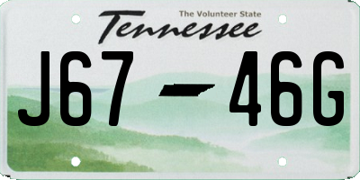 TN license plate J6746G