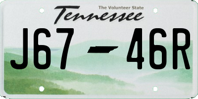 TN license plate J6746R