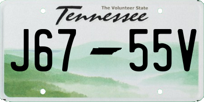 TN license plate J6755V