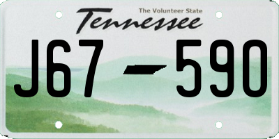 TN license plate J6759O
